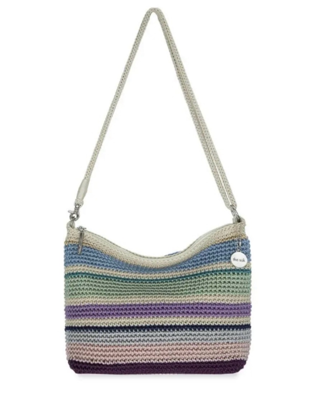 NWT The Sak Lumi Mendo Striped Crochet Crossbody / Shoulder Bag / Clutch